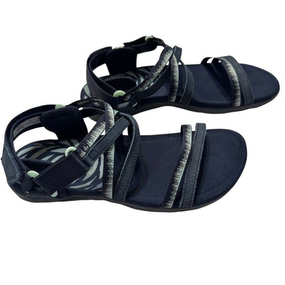 MERRELL Sz 8 Terran 3 Cush Lattice Sandals Women Navy Blue Strappy Casual Shoes - Picture 2 of 11